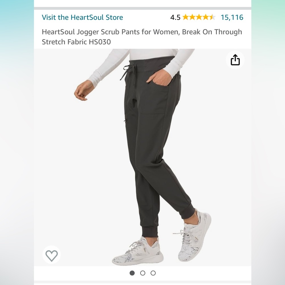 Heart Soul Jogger Scrub Pants 3XL